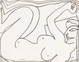 Untitled by Jogen Chowdhury, Pastel on paper, sold Mar 2015