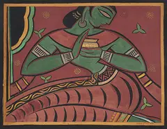 Untitled by Jamini Roy, Tempera on cardboard, offered Jun 2015