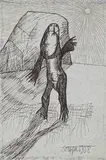 Untitled by F. N. Souza, Pen and ink on tracing paper pasted on paper, sold Jun 2015
