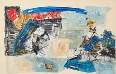 Untitled by Ram Kumar, Acrylic on paper, sold Jun 2015