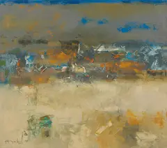 Untitled by K. M. Adimoolam, Oil on canvas, sold Jun 2015