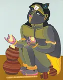 Untitled by Thota Vaikuntam, Acrylic on canvas, sold Jun 2015