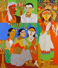 Untitled by K. Laxma Goud, Acrylic on canvas, sold Jun 2015