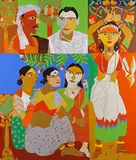 Untitled by K. Laxma Goud, Acrylic on canvas, sold Jun 2015