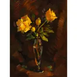 Untitled (Yellow Roses) by Alan McCorkle, oil on canvas, sold Mar 2026