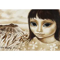 Hawaiian Girl by Margaret Keane, 1966, oil on canvas affixed to board, sold Mar 2026
