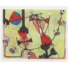 Untitled by Frank Lobdell, 1991, etching aquatint, sold Mar 2026