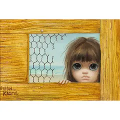 Untitled by Margaret Keane, oil on canvas, sold Mar 2026