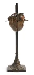 Le Coeur éclaté by Cesar, 1986, Bronze à patine brune, sold Feb 2024