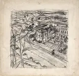 Vue de château by Pierre Bonnard, Crayon et fusain sur papier, sold Apr 2024
