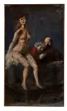 Scène d'atelier by Jean-Louis Forain, circa 1910, Huile sur toile, sold Apr 2024