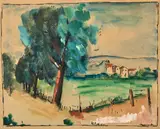 Paysage by Maurice de Vlaminck, Aquarelle sur papier, sold Apr 2024