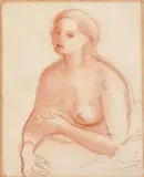 Nu en buste by André Derain, Sanguine sur papier, sold Apr 2024