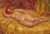 Nu allongé by Sergey Mako, Huile sur toile, sold Apr 2024