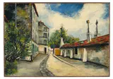 Coin de rue by Élisée Maclet, Huile sur carton parqueté, sold Apr 2024