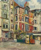Coin de Paris by Élisée Maclet, 1923, Huile sur carton, sold Apr 2024