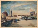 Volterra by Henry de Waroquier, Aquarelle sur papier, sold Apr 2024