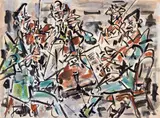 Le Quatuor by Gen Paul, 1965, Gouache et aquarelle sur papier, sold Apr 2024