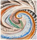 Composition by František Kupka, circa 1920-1925, Gouache et encre de Chine sur papier, sold Apr 2024