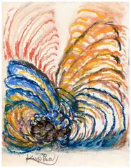 Composition by František Kupka, circa 1920-1925, Pastel sur papier, sold Apr 2024