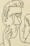 Adolescent souriant by Roger de La Fresnaye, 1920, Encre sur papier, sold Apr 2024