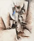 Composition by Robert Marc, 1990, Technique mixte sur toile, sold Apr 2024