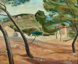 Paysage méditerranéen by Sonia Lewitska, Huile sur toile, sold Apr 2024