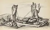 Un ensemble de trois oeuvres sur papier by Stanley William Hayter, Encre sur papier, sold Apr 2024