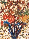 Le bouquet d'autrefois by Louis Soutter, Huile sur papier, sold Apr 2024