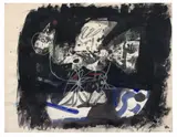 L'oiseau by Antoni Clavé, circa 1958, Gouache sur papier, sold Apr 2024