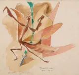 Insecte, Espagne by André Masson, 1934, Aquarelle et encre de Chine sur papier, sold Apr 2024