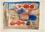 Composition by Francisco Bores, Aquarelle et feutre sur papier, sold Apr 2024