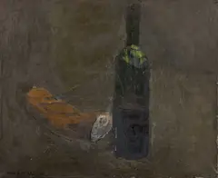 Nature morte à la bouteille by Dora Maar, 1950, Huile sur toile, sold Apr 2024