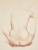 Ensemble de deux oeuvres sur papier by Antoniucci Volti, Sanguine sur papier, sold Apr 2024