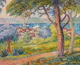 Saint-Tropez, le Golfe by Yvonne Canu, Huile sur toile, sold Apr 2024