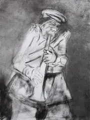 Untitled by Krishen Khanna, Oil on canvas, sold Dec 2014