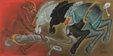 Untitled by Satish Gujral, Mixed media on canvas, sold Dec 2014