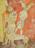 Untitled by Sakti Burman, Oil on canvas, offered Dec 2014