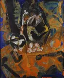 La Terre by S. H. Raza, Acrylic on canvas, sold Dec 2014