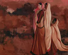 Untitled by B. Prabha, Oil on canvas, sold Dec 2014