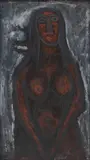 Nude by F. N. Souza, Oil on board, sold Dec 2014