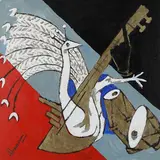 Untitled by M. F. Husain, Acrylic on canvas board, sold Dec 2014