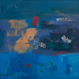Terra-Incognita by K. M. Adimoolam, Oil on canvas, sold Dec 2014