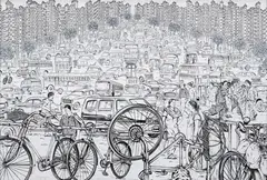 Untitled by Suhasini Kejriwal, Acrylic on canvas, offered Dec 2014