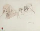 Untitled by Krishen Khanna, Colour pencil and pencil on paper, sold Dec 2014