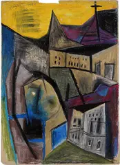 Untitled by Ram Kumar, Mixed media on paper, sold Dec 2014