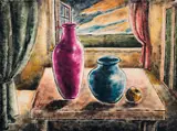 Untitled by K H, Gouache on paper, sold Dec 2014