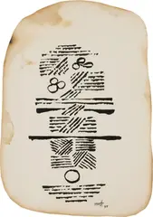 Untitled by Vasudeo S. Gaitonde, Ink on paper pasted on board, sold Dec 2014