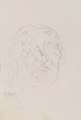 Untitled by Tyeb Mehta, Pencil on paper, sold Dec 2014