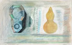 Objects from the Sketchbook by Prabhakar Barwe, Mixed media on paper, sold Dec 2014